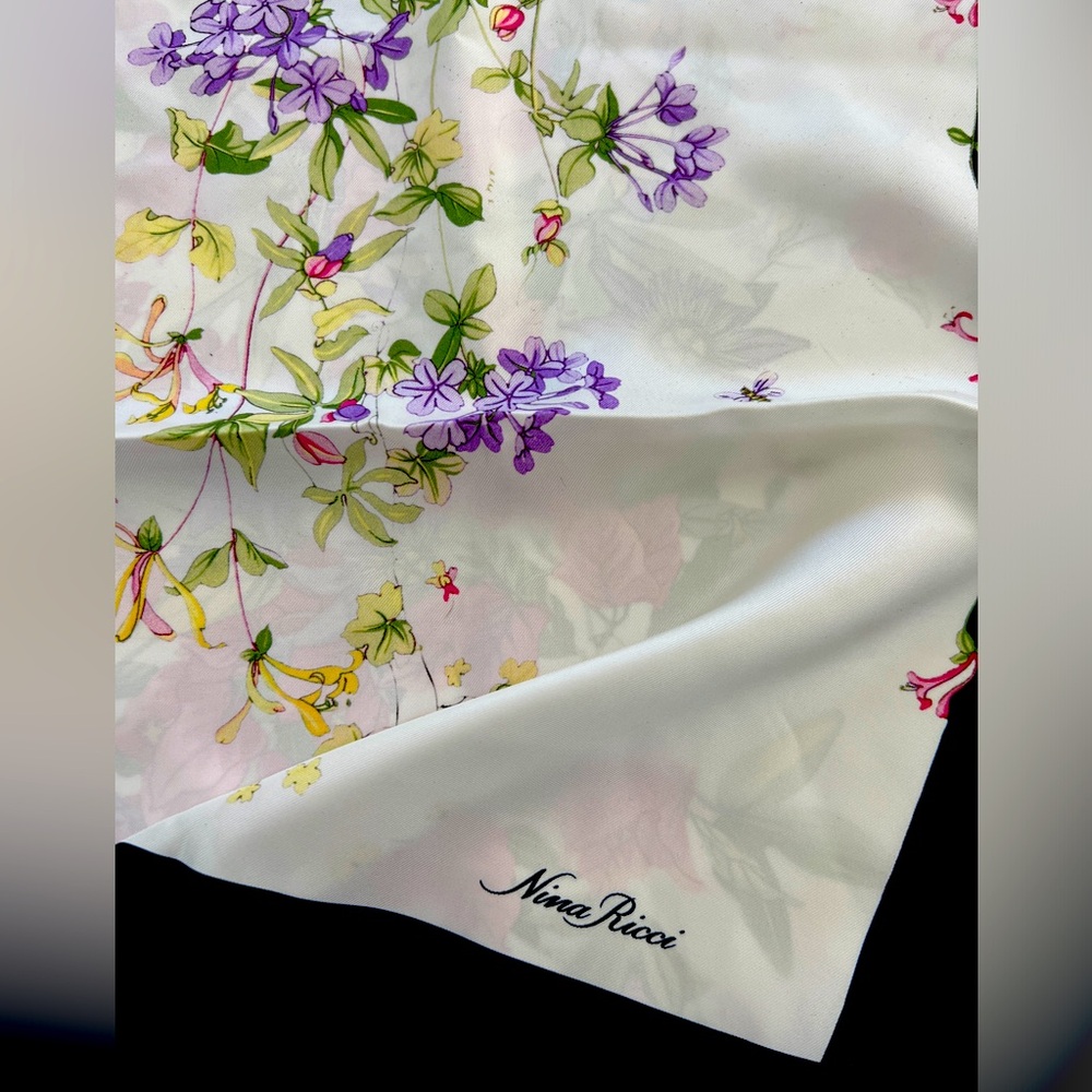 Nina Ricci Silk Floral Scarf